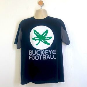 J America Sportswear - Ohio State Buckeye Football Black And Gray Short Sleeve L
